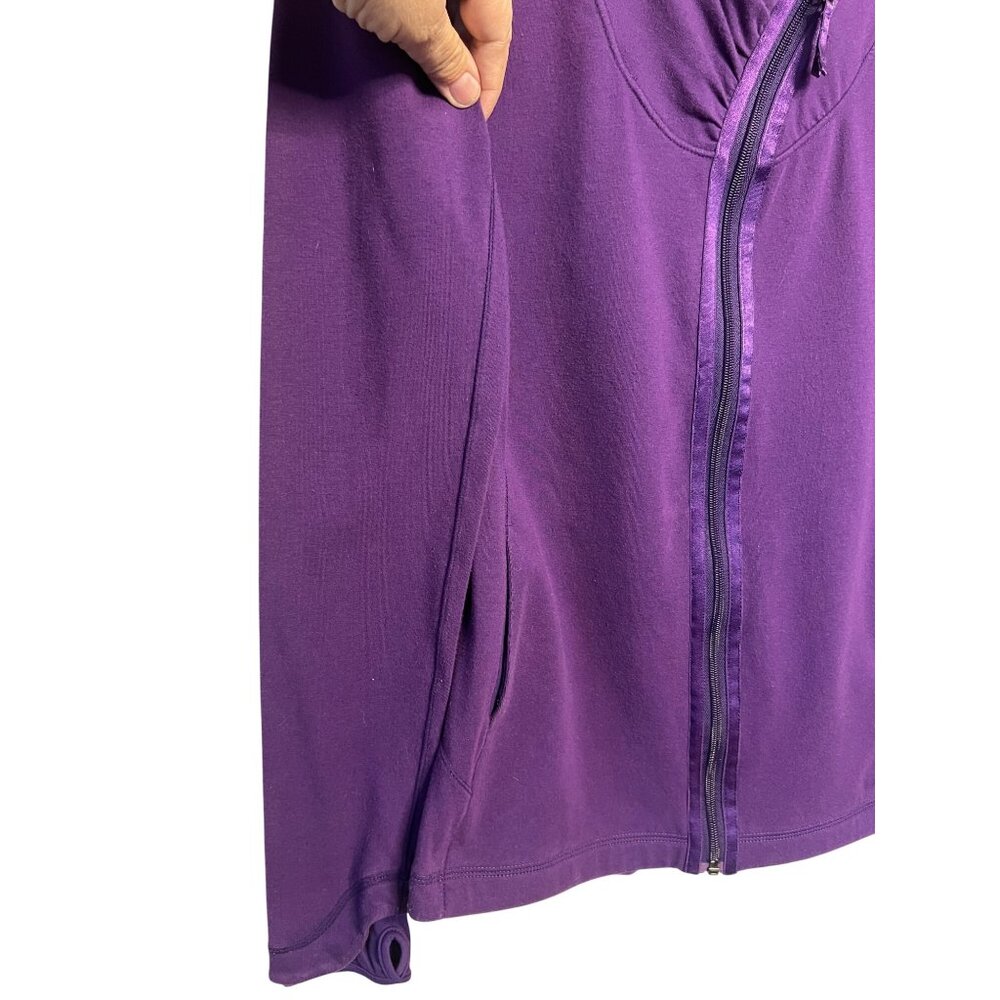 New Balance Purple Womens Medium Zip-Up Jacket With Asymmetrical Collar - Picture 5 of 16